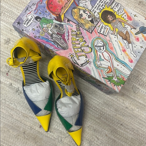 New NIB Jeffrey Campbell Ovio Ankle Strap Pointed Toe Pump 6 - Picture 4 of 8